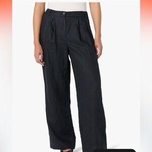 NWT THE DROP AMALIA BLACK‎ LINEN PANTS MEDIUM